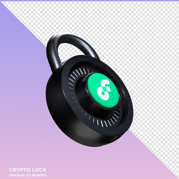 Crypto lock flow 3d icoon