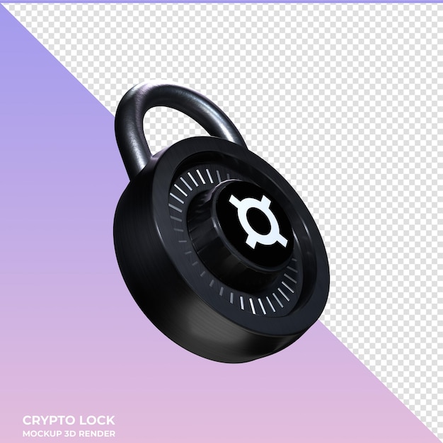 Crypto lock frax 3d icoon