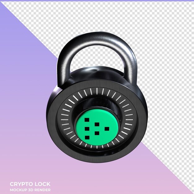 PSD crypto lock livepeer lpt 3d icon