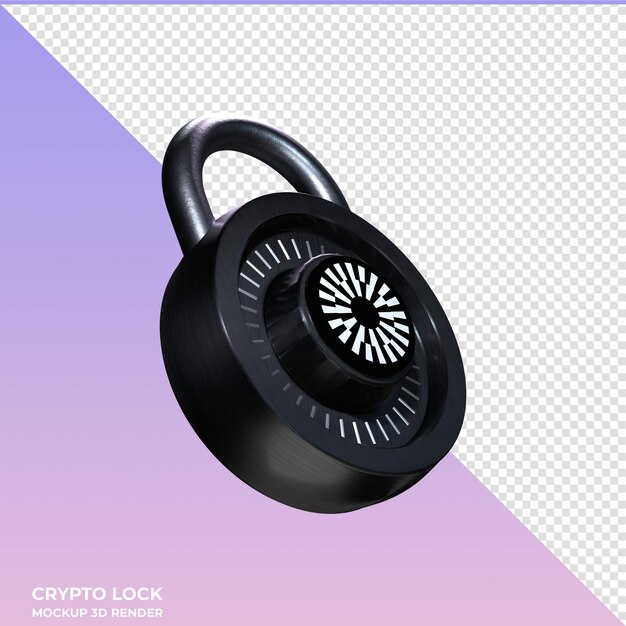 Crypto lock mantle mnt 3d icon