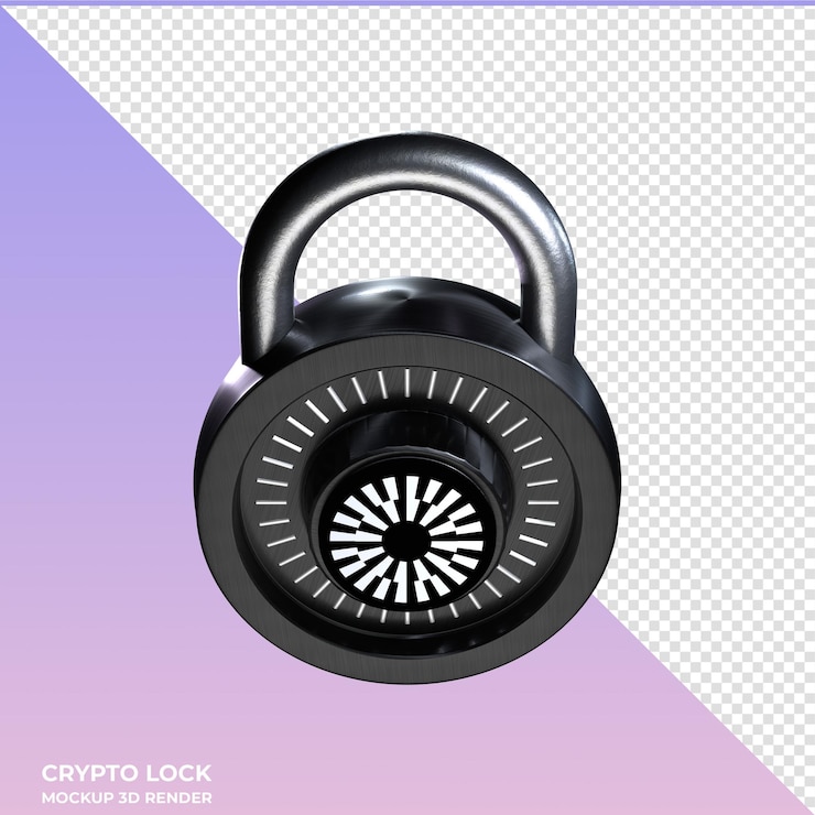 PSD crypto lock mantle mnt 3d icon