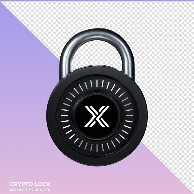 Crypto lock onveranderlijke imx 3d icoon