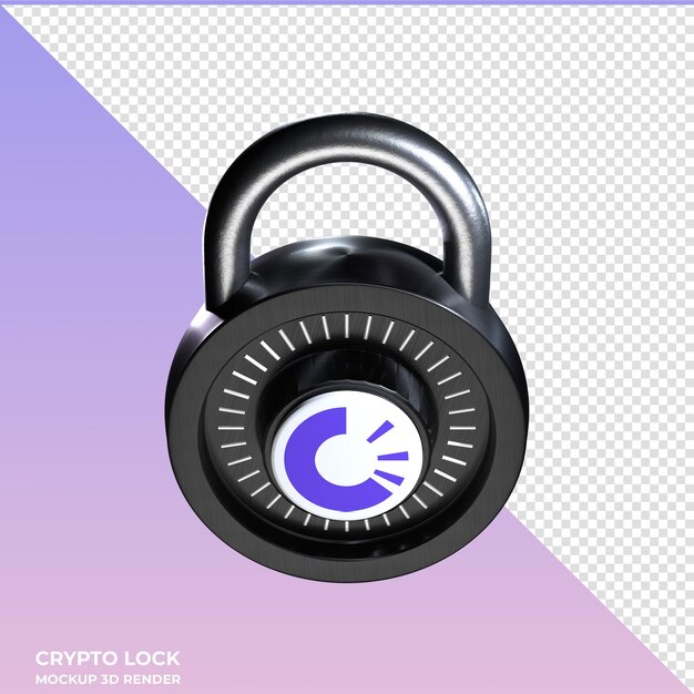 Crypto lock origintrail trac 3d icon