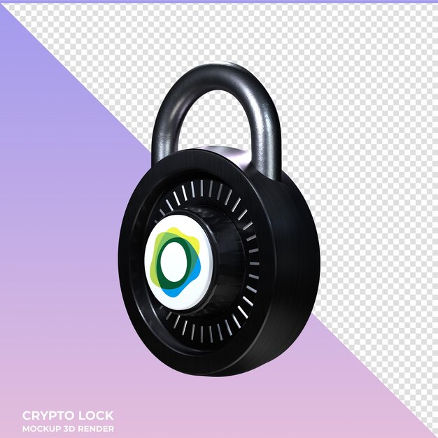 PSD crypto lock pax dollar usdp 3d icoon