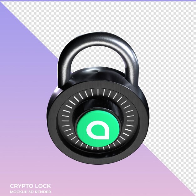 PSD crypto lock siacoin sc 3d icon