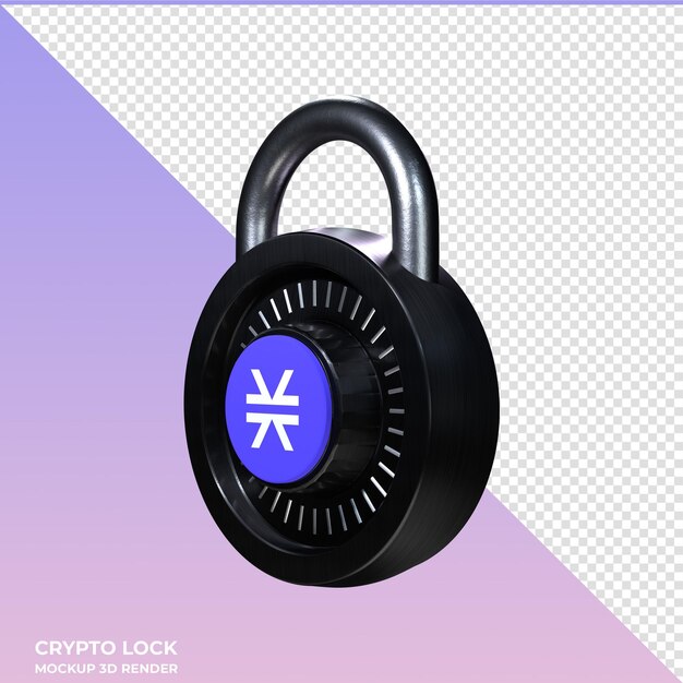 PSD crypto lock stacks stx 3d icoon