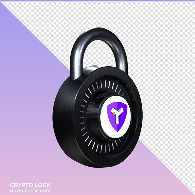 PSD crypto lock symbol xym 3d icon