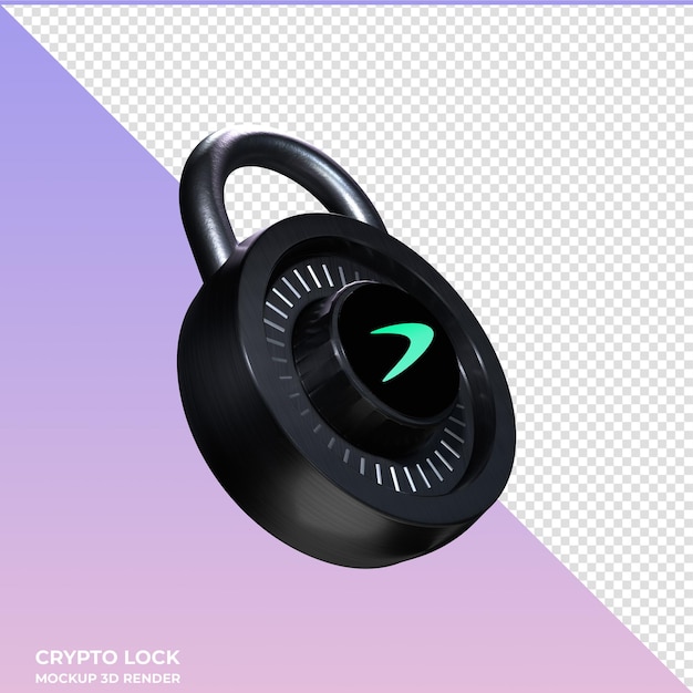 PSD 3d-икона crypto lock tellor trb