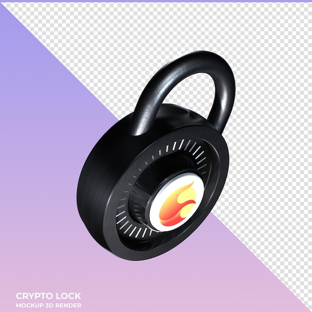 Crypto lock terra classic lunc 3d icon
