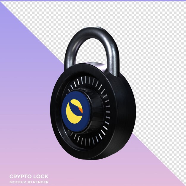 Crypto lock terra luna 3d icon