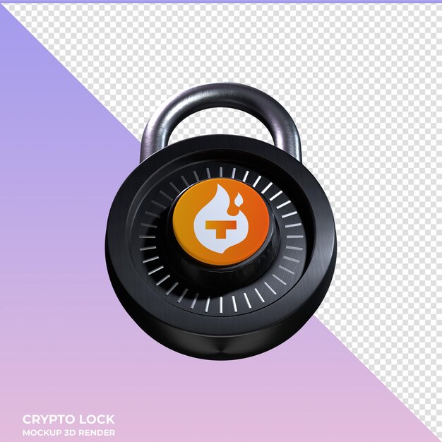 PSD crypto lock theta fuel tfuel 3d icon