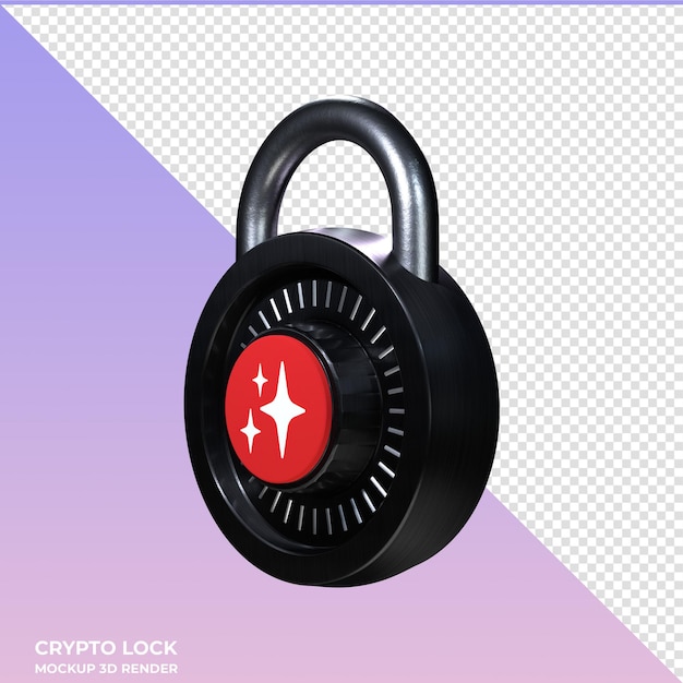 PSD Икона crypto lock treasure magic 3d (криптозакрытие сокровища)