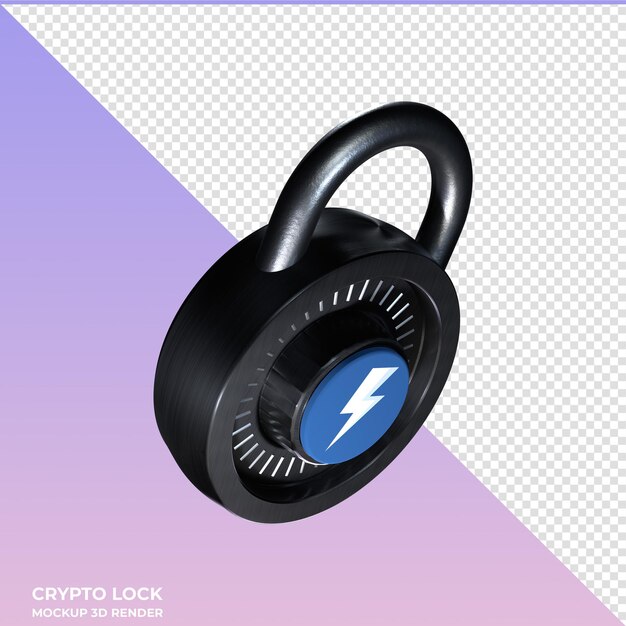 Iconica 3d vtho del token crypto lock vethor