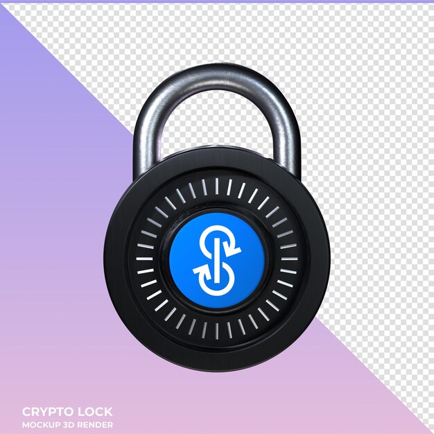 PSD crypto lock yearn finance yfi 3d icon