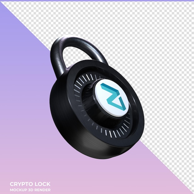 Crypto lock zilliqa zil 3d icon