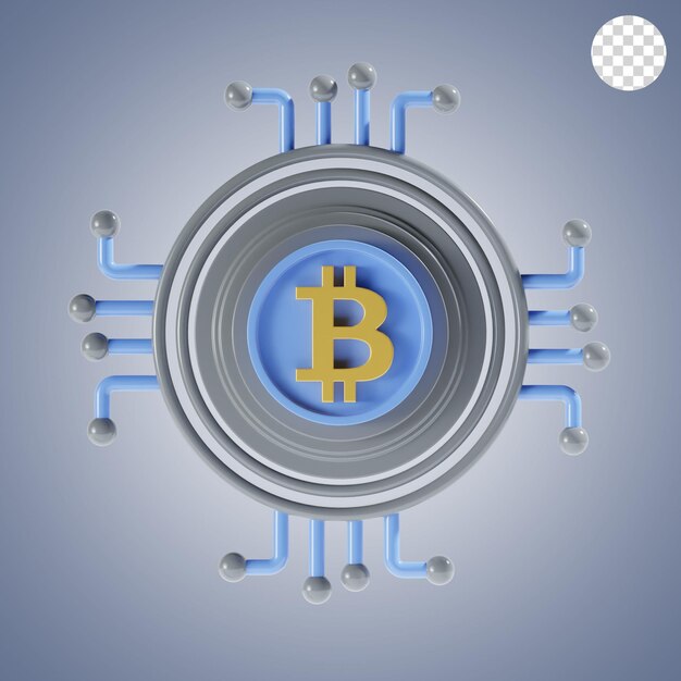 PSD crypto network 3d icon