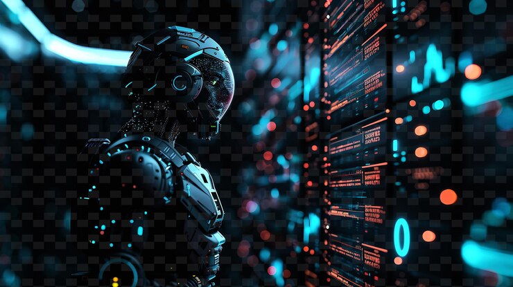 PSD crypto robo advisors with abstract automated investment stra gradient neon texture y2k backgrounds
