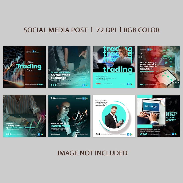 PSD 加密交易的instagram帖子模板