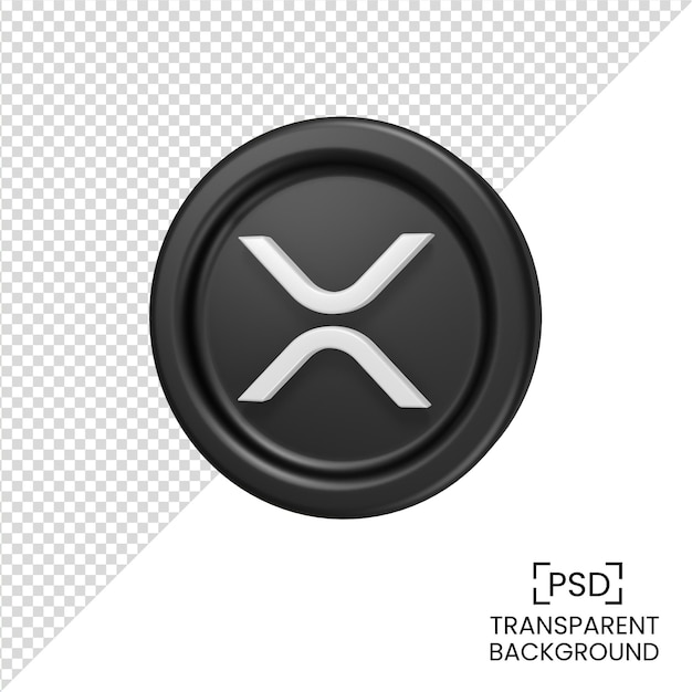 Illustrazione di rendering 3d di crypto xrp