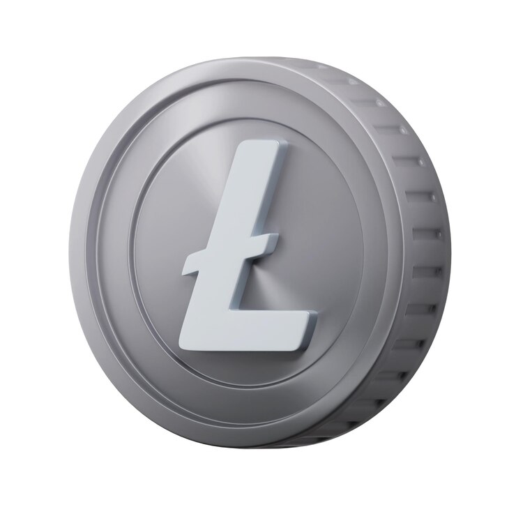 PSD криптовалюта криптозолотая монета иллюстрация икона litecoin