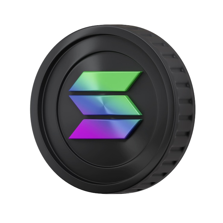 PSD cryptocurrency crypto gold coin illustration icon solana
