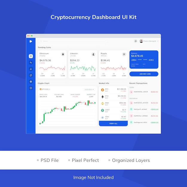 Cryptocurrency dashboard ui-kit