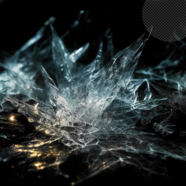 PSD crystal frost transparent background