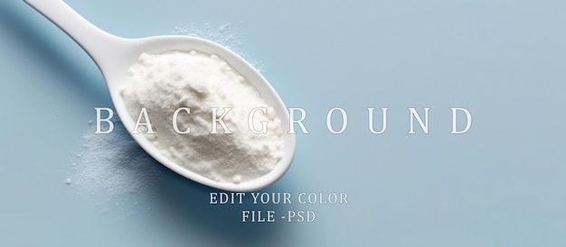 PSD crystal powder blue background