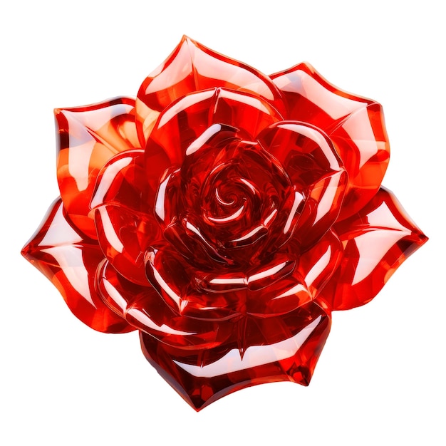 PSD Кристаллическая роза на изолированном фоне