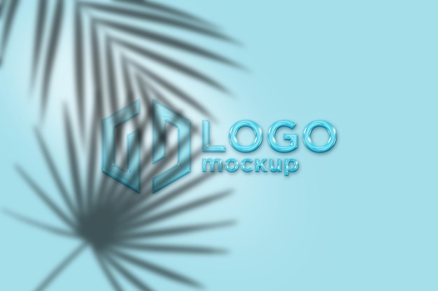 Crystal Shiny Logo Mockup 3d Sign Mockup Szablon