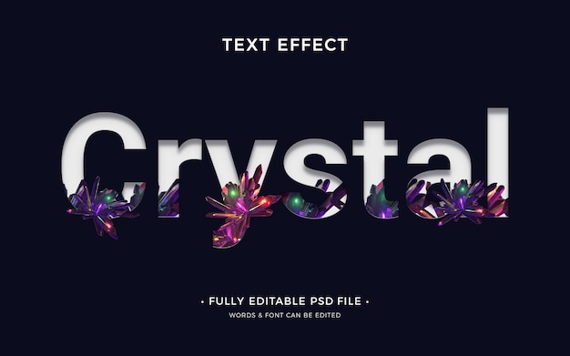 PSD crystal-teksteffect