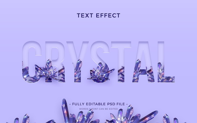 PSD crystal text effect