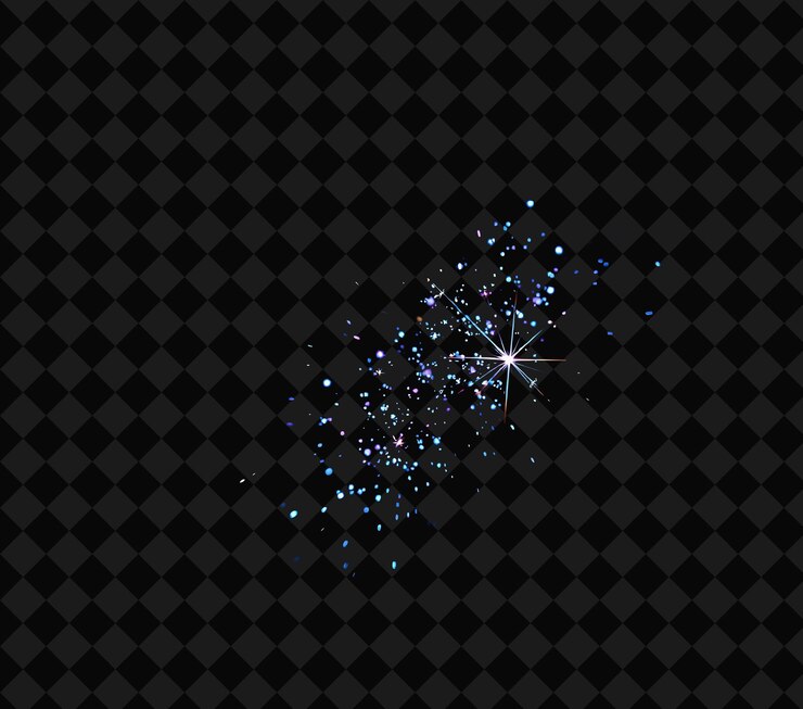 PSD crystalline shimmer refracts sharply blending clear white and ic y2k inspiredy blue the shimmer of