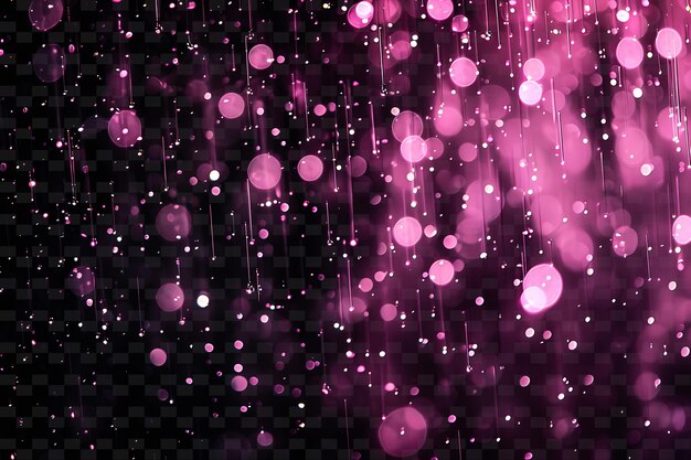 PSD crystalline shining rain with crystal droplets and pink crys png neon light effect y2k collection