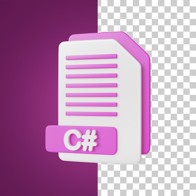 PSD csharp ドキュメント ファイル形式の 3 d イラストレーション