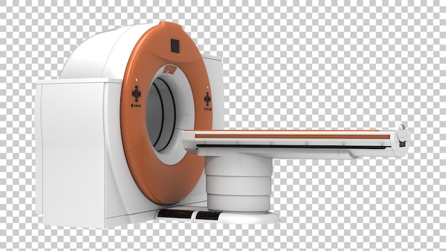 透明な背景の3DレンダリングイラストのCTスキャナー