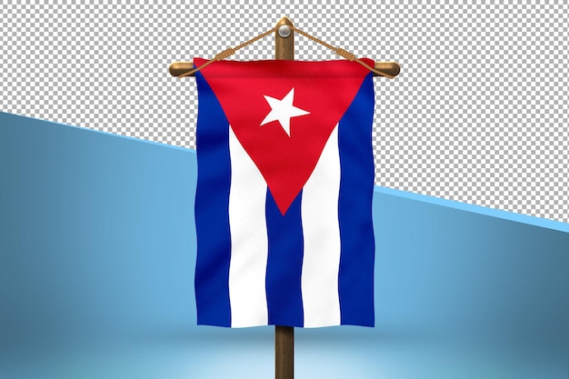 PSD cuba hang vlag ontwerp achtergrond