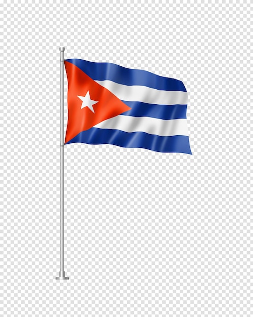 PSD cubaanse vlag geïsoleerd op wit