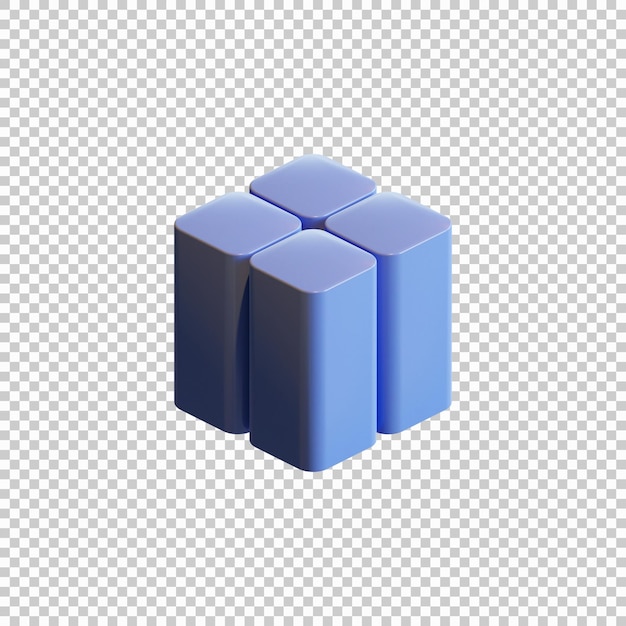 Cube 3D Render Design Element 05