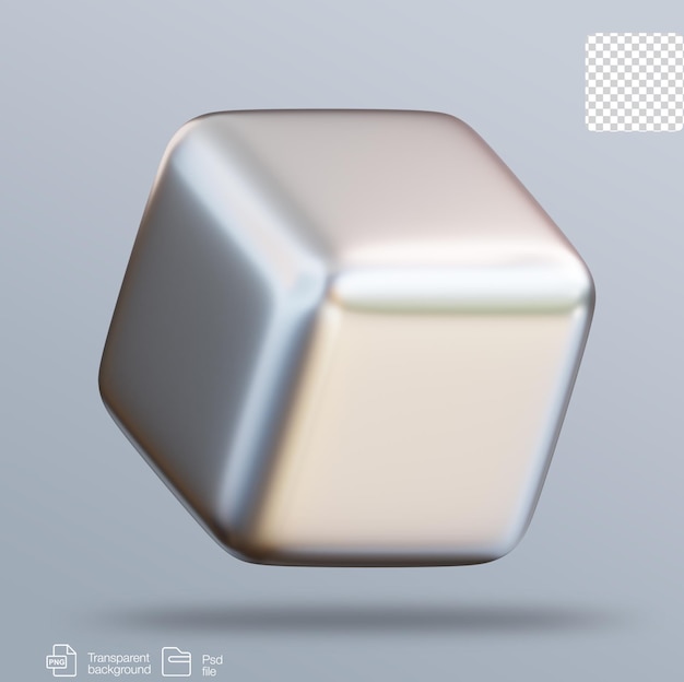 Cube 3d rendering shape