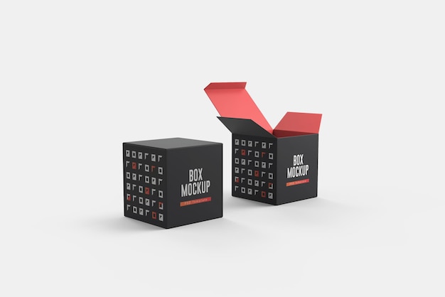 Cube box mockup
