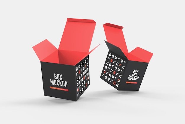 PSD cube box mockup