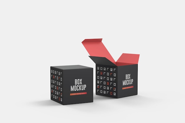 Cube box mockup