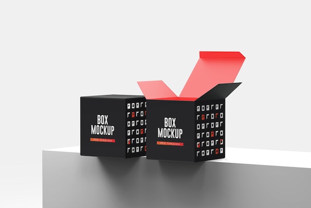 Mockup scatola cubo