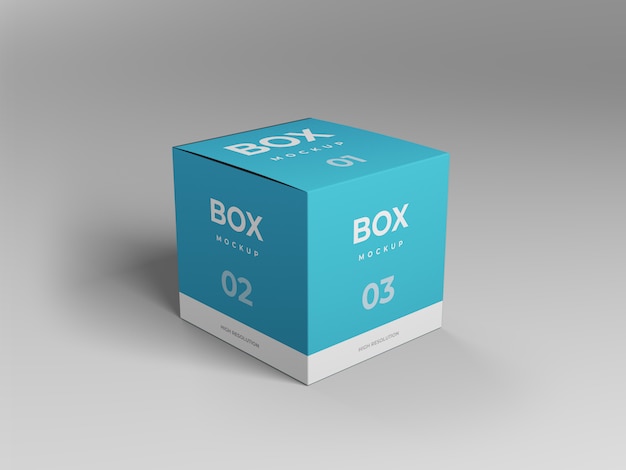 Mockup scatola cubo