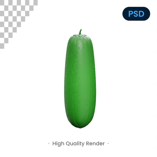 Cucumber 3D Icon Premium Psd