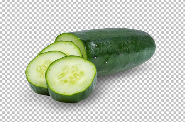Cucumber sliced isolated on alpha layer