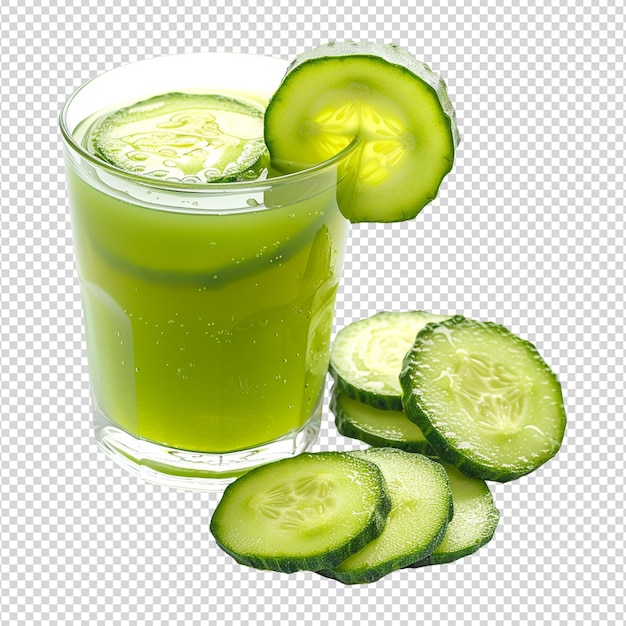 PSD cucumbers juice isolated on white