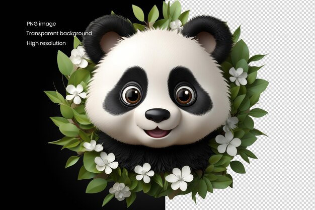 PSD cuddly 3d panda charm