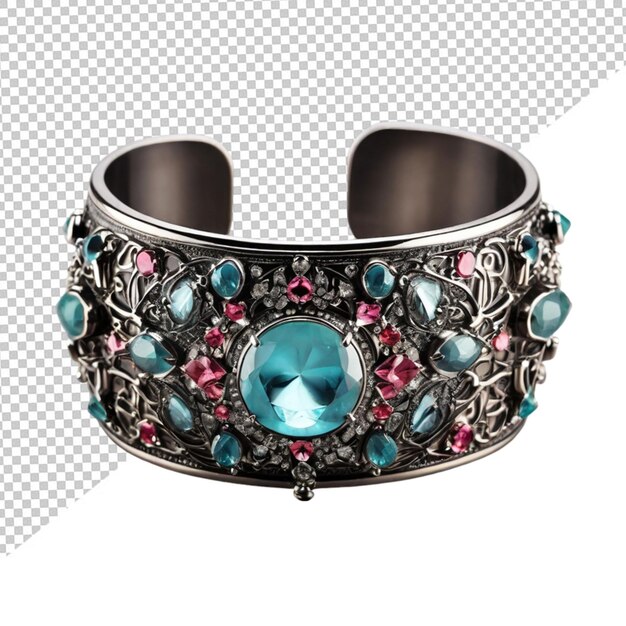 PSD cuff bracelet on transparent background